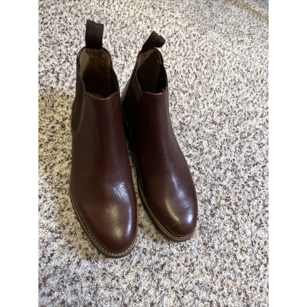 Herring Shoes New Men Chelsea Brown‎ Leather Sz 7F Equal Sz 8 US Made In India